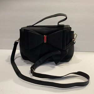 Like Dreams Black Bow Accent Crossbody Bag - Women